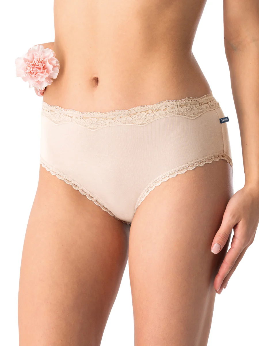Bambusowe semi maxi bikini 1 szt. - jasno-beżowe - Image 2