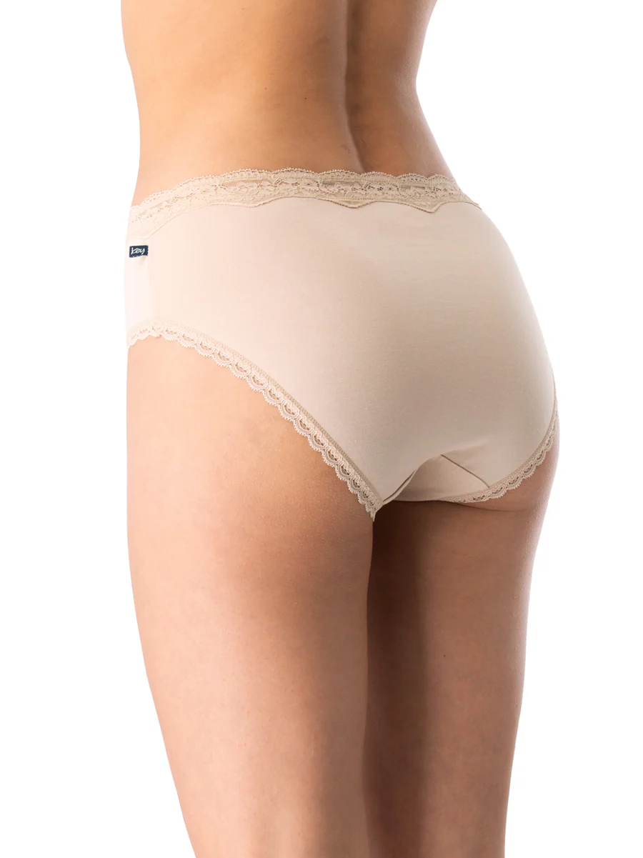 Bambusowe semi maxi bikini 1 szt. - jasno-beżowe - Image 3