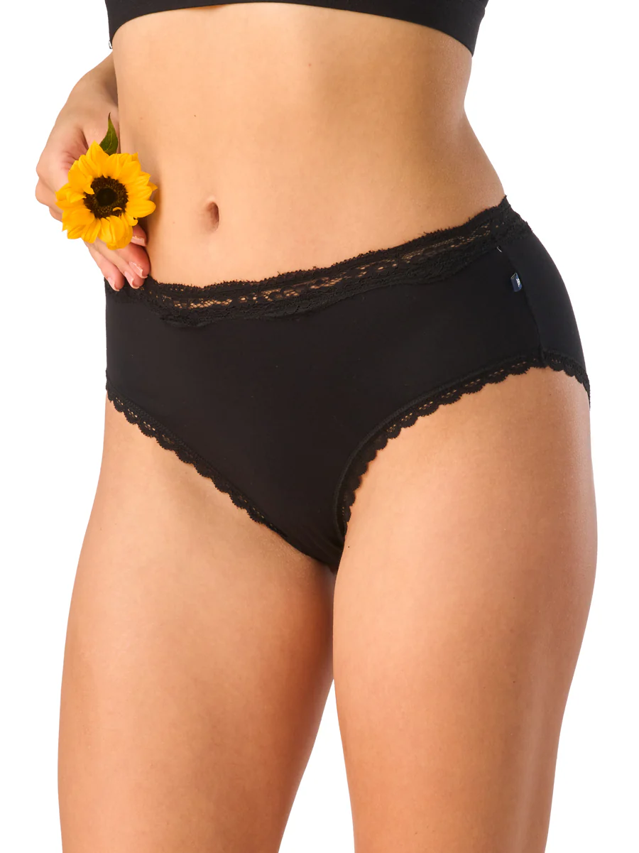 Bambusowe semi maxi bikini 1 szt. - czarne - Image 2