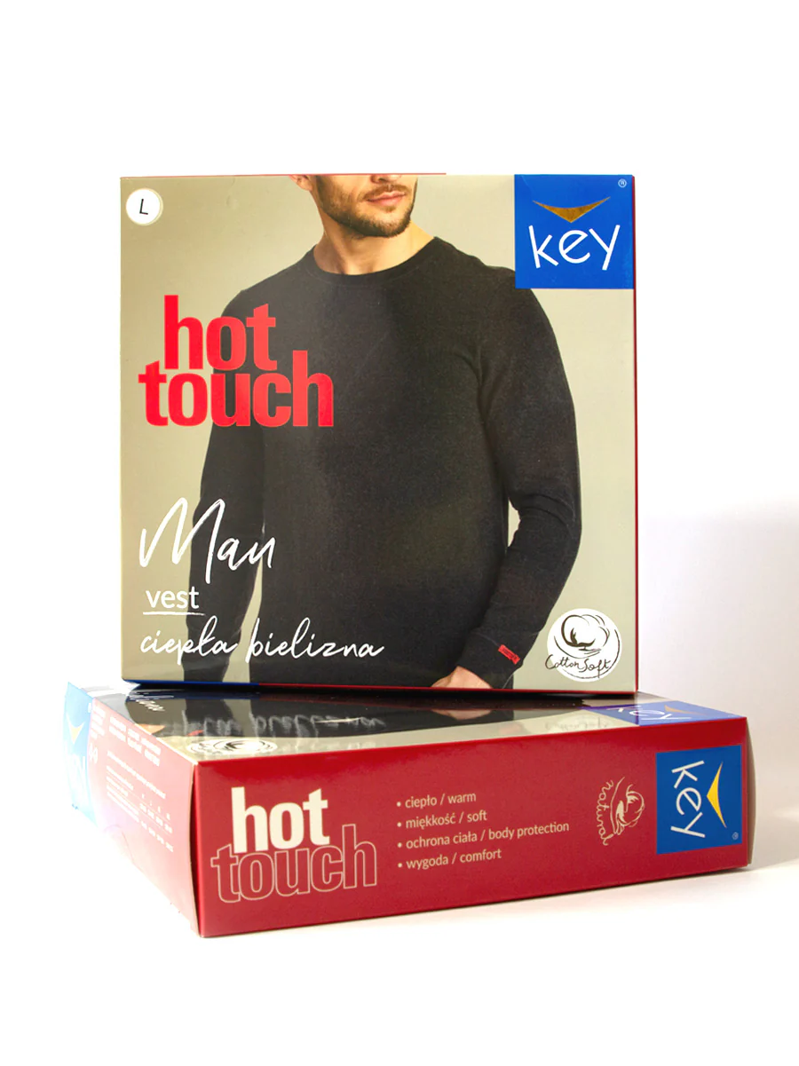 Ciepła bielizna – Hot Touch – Męska koszulka z długim rękawem-khaki - Image 8