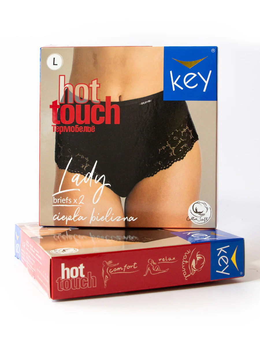Ciepła bielizna Hot Touch z podwyższonym stanem  2 szt. - beżowy melanż - Image 5