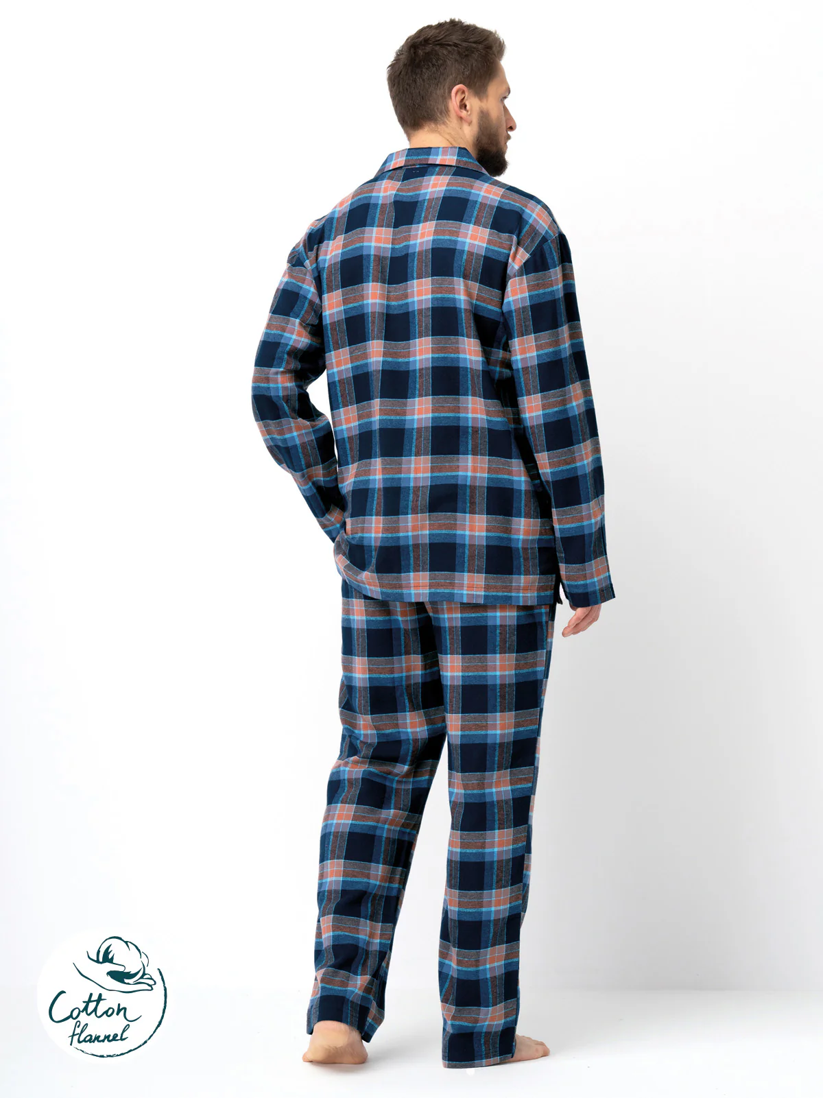 ELEGANCKA FLANELOWA PIŻAMA MĘSKA - Image 3