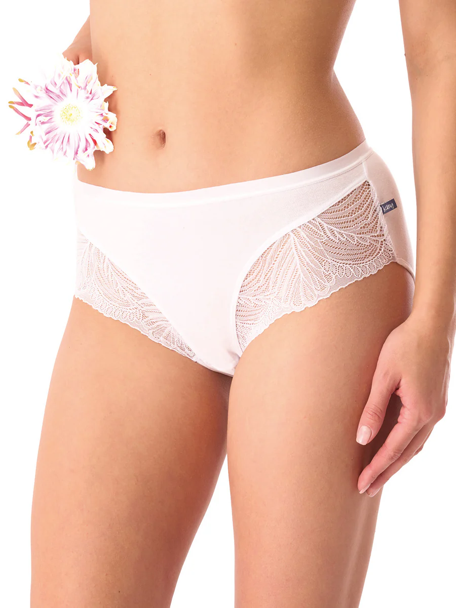 ELEGANCKIE MIDI BIKINI Z KORONKĄ 2szt. - białe