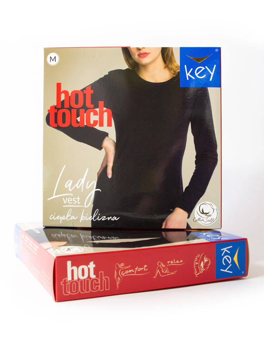 Koszulka Hot Touch z długim rękawem-jasno szary melanż - Image 3