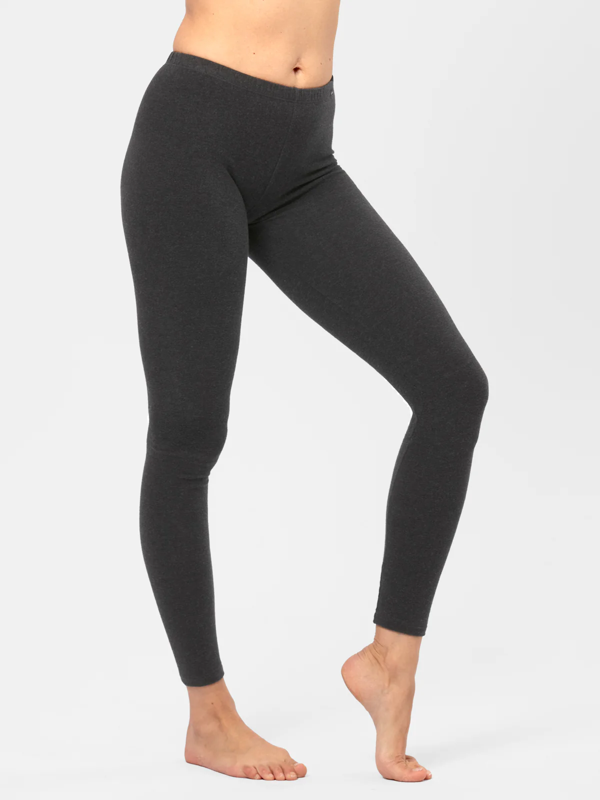 Legginsy Hot Touch z wąską gumką w pasie - szary melanż