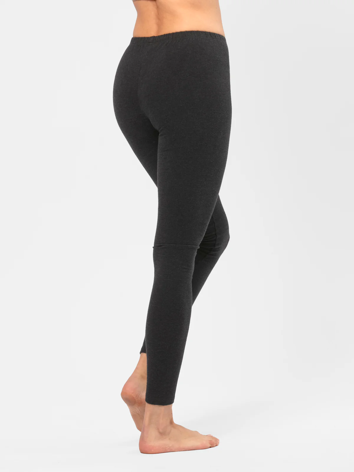 Legginsy Hot Touch z wąską gumką w pasie - szary melanż - Image 3