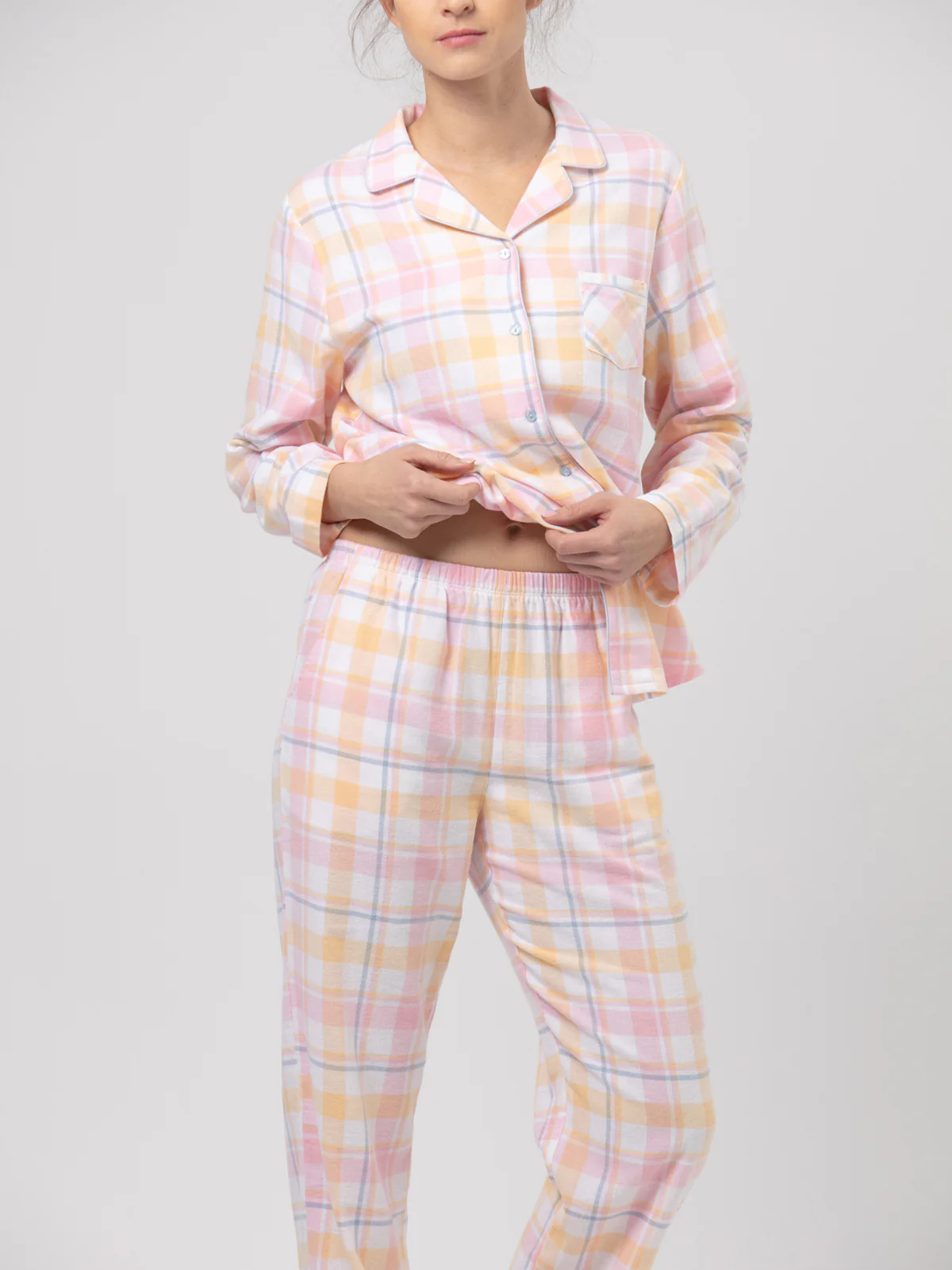 Klasyczny flanelowy komplet damski - Image 3