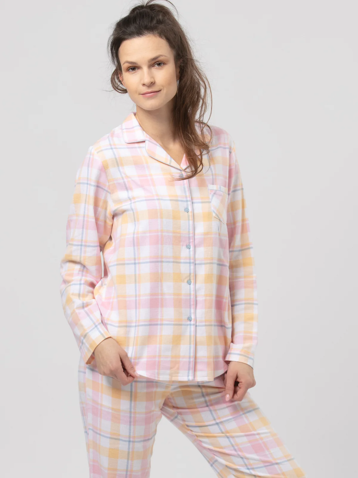 Klasyczny flanelowy komplet damski - Image 4