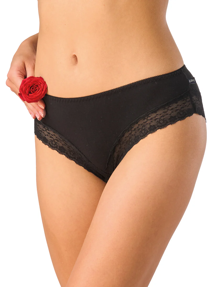 Niskie koronkowe majtki mini bikini 2szt. - czarne - Image 2