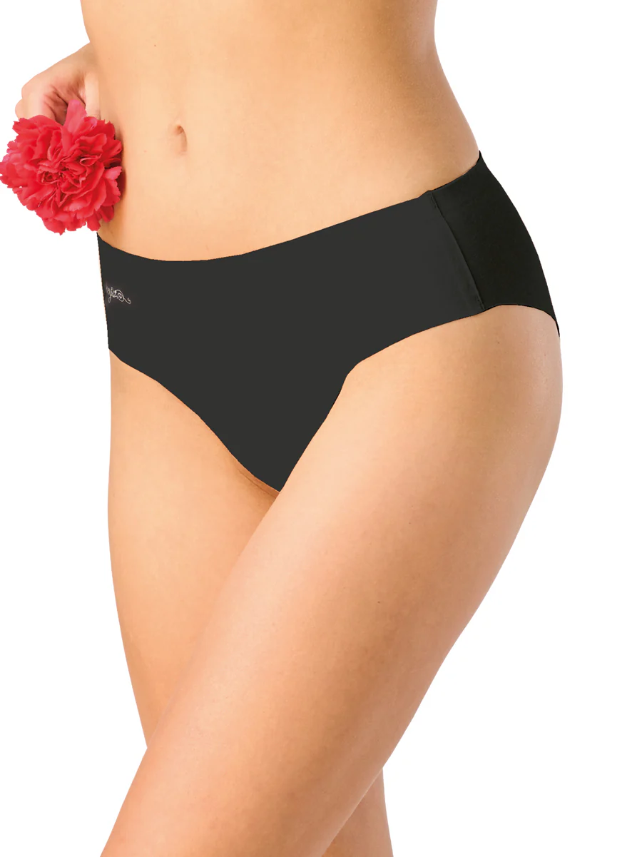 Bezszwowe midi bikini 1 szt. - czarne