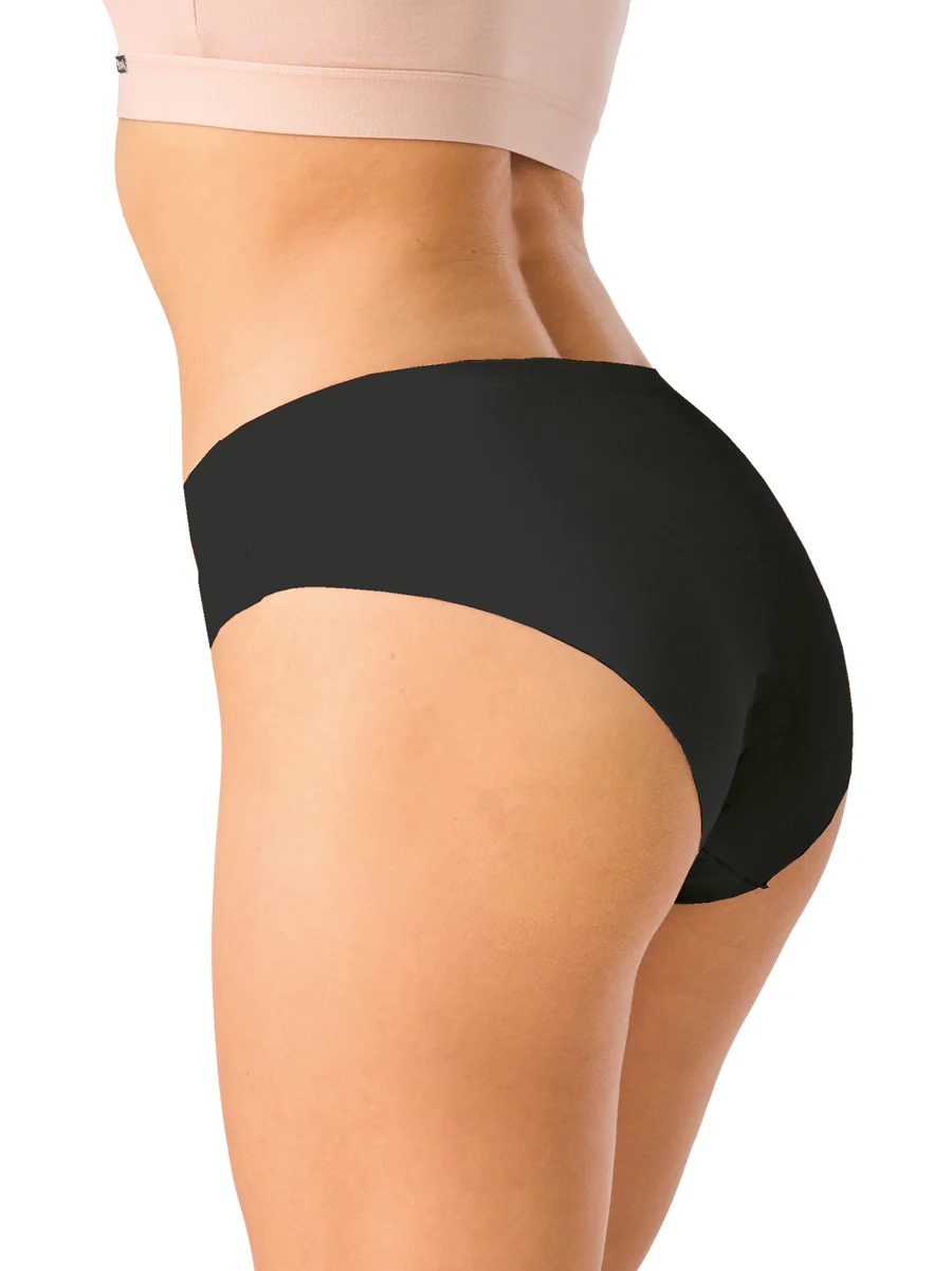 Bezszwowe midi bikini 1 szt. - czarne - Image 2