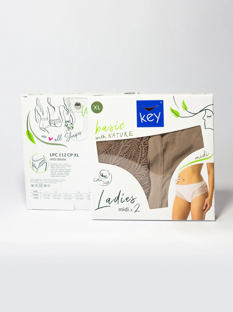 ELEGANCKIE MIDI BIKINI Z KORONKĄ 2szt.- cappuccino - Image 4