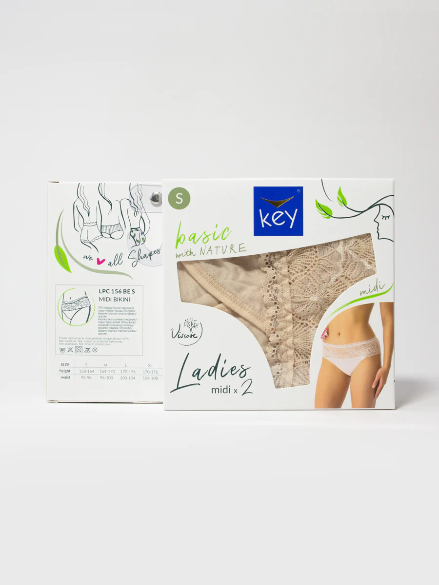 Zmysłowe koronkowe majtki midi bikini 2 szt - czarne - Image 5