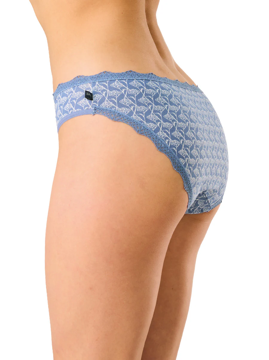 Bawełniane niskie majtki z rysunkiem krwawnika - 2-pack - Image 2
