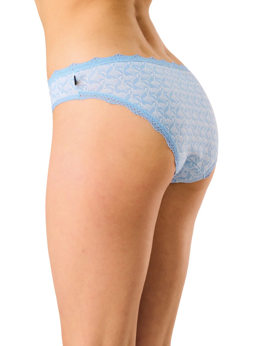Bawełniane niskie majtki z rysunkiem krwawnika - 2-pack - Image 4