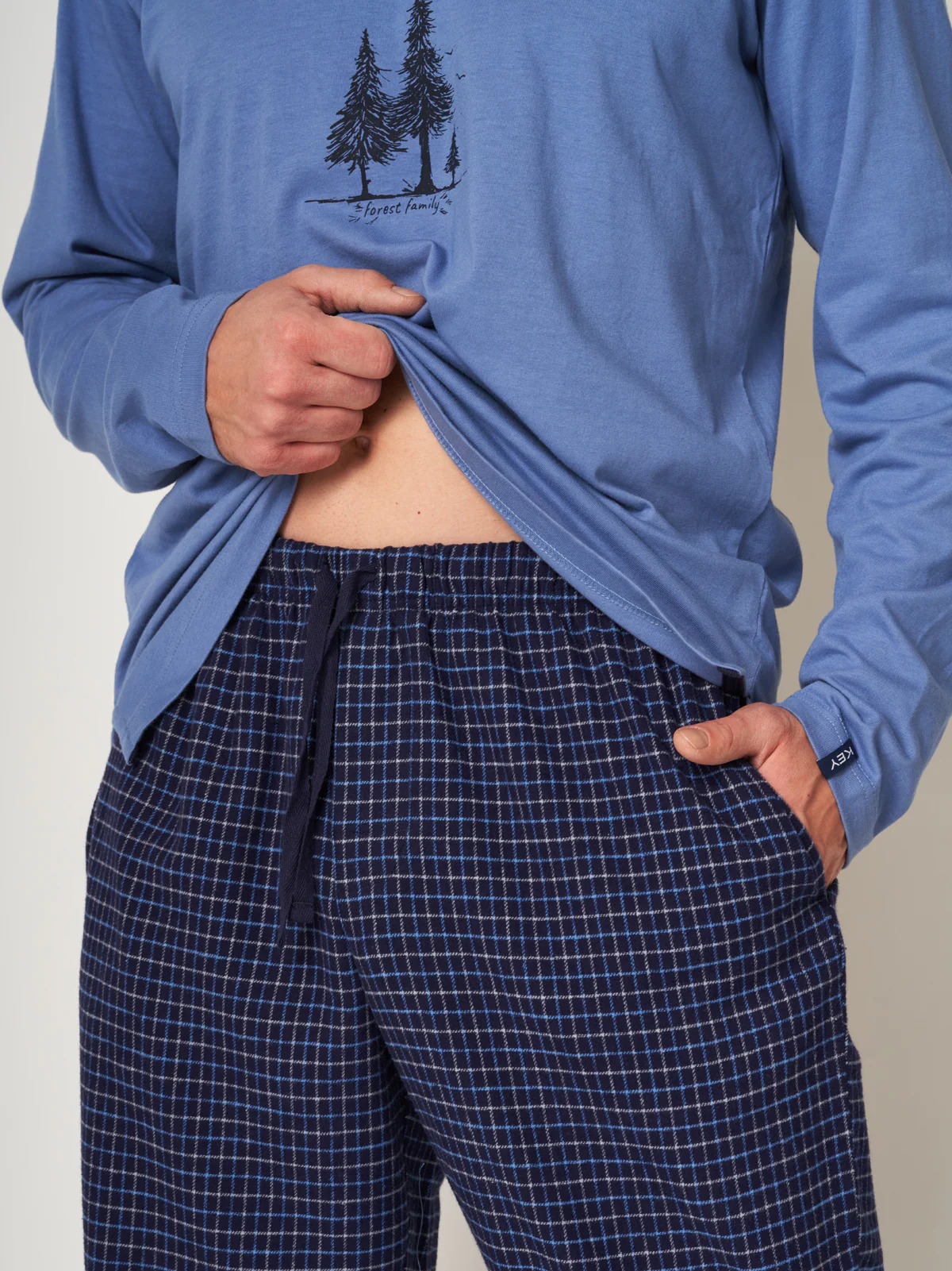 Piżama męska z flanelowymi spodniami - Image 6