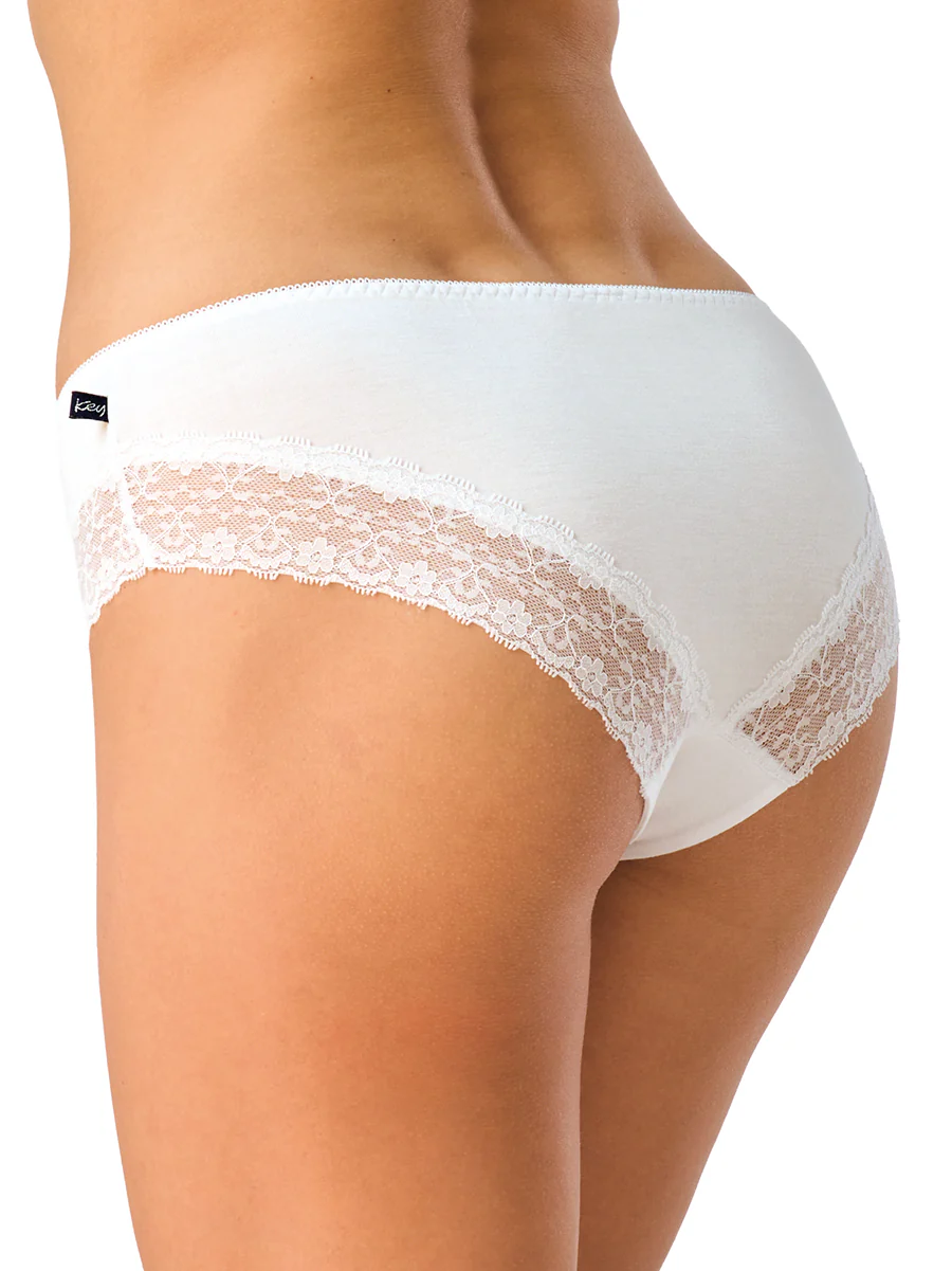 Niskie koronkowe majtki mini bikini 2szt. - białe - Image 3
