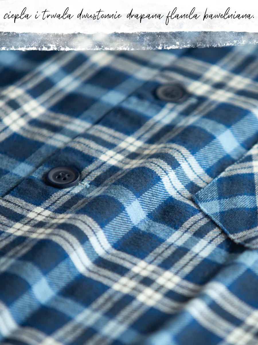 PIŻAMA MĘSKA FLANELOWA W KRATĘ - Image 6