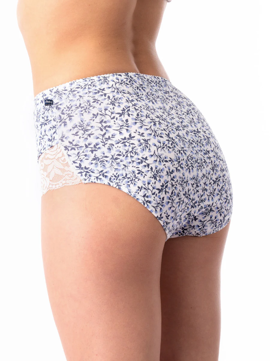 Wysokie majtki maxi bikini w kwiatowy wzór 2szt - Image 2